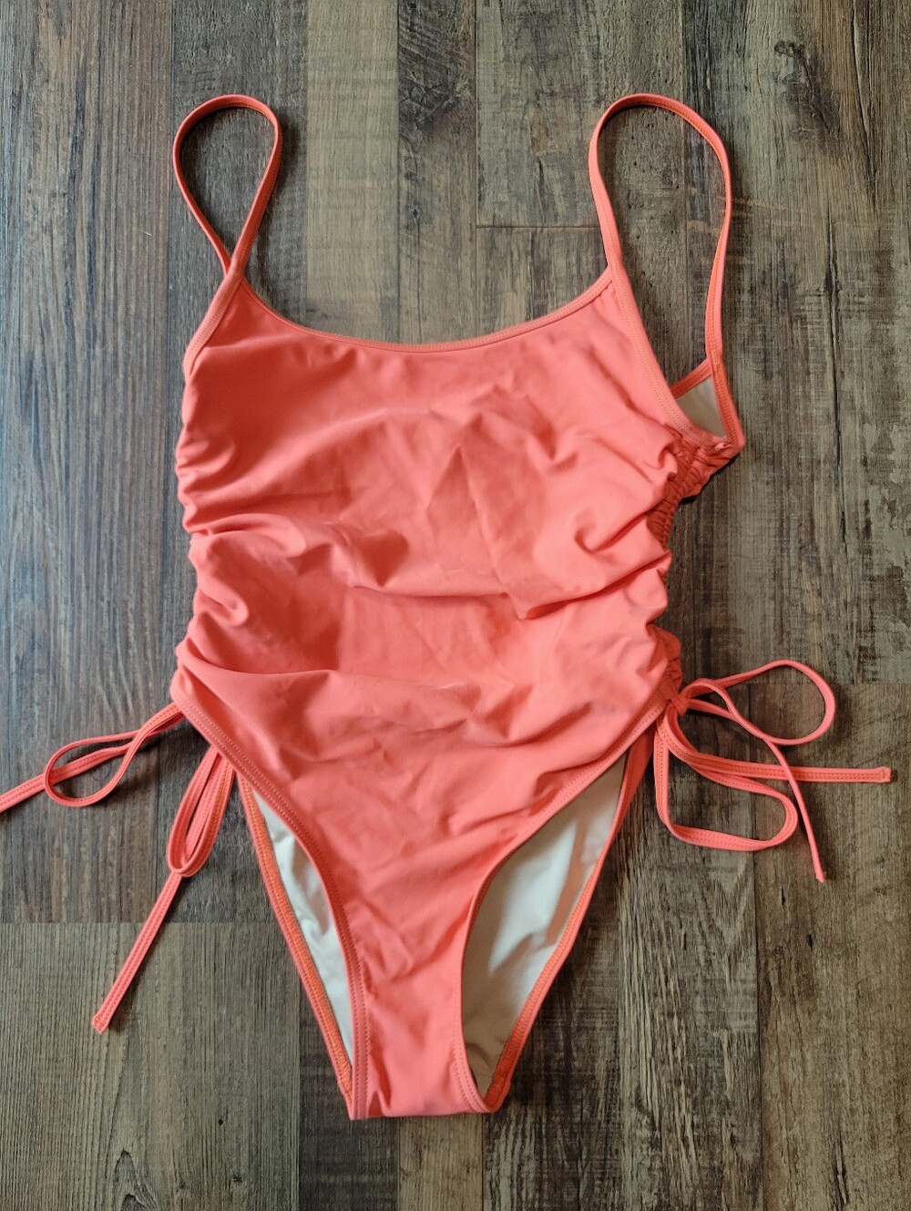 Free People Movement Gnash Swim Orange Coral One Piece Swimsuit